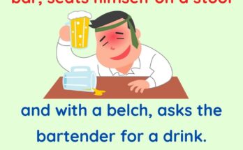 A drunk Man orders a beer