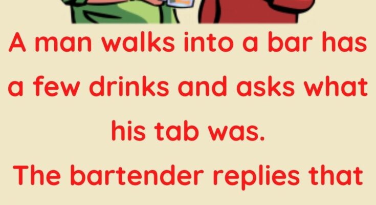 A man has a few drinks in a bar