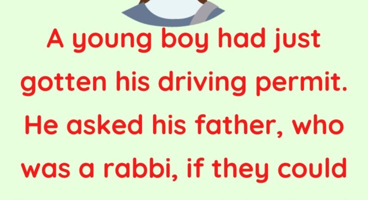 A young boy had just gotten his driving permit