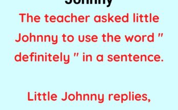 The teacher asked little Johnny