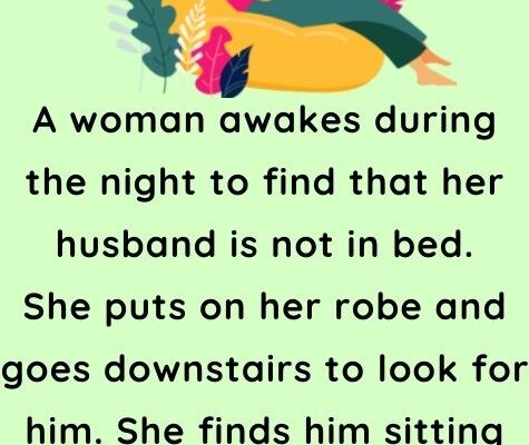 A woman awakes during the night