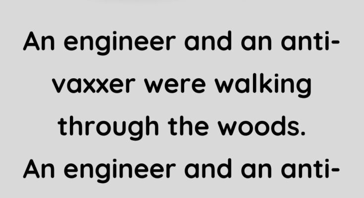 An engineer Walking through the woods