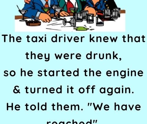 Three drunk guys entered a taxi