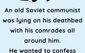 An old Soviet communist was lying