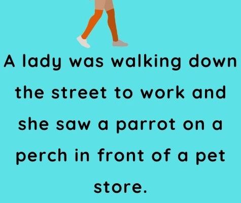 A lady was walking down the street to work