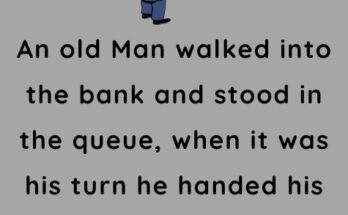 An old Man walked into the bank