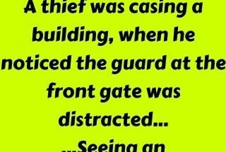 A thief was casing a building