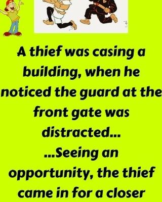 A thief was casing a building