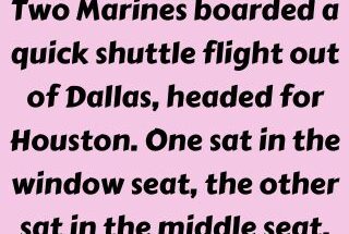 Two Marines boarded a quick shuttle flight