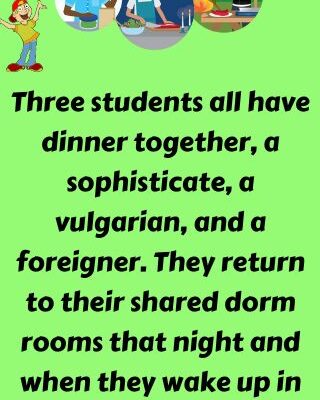 Three students all have dinner together