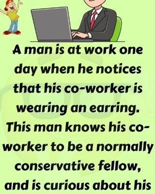 A man is at work one day