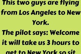 Two guys are flying from Los Angeles to New York