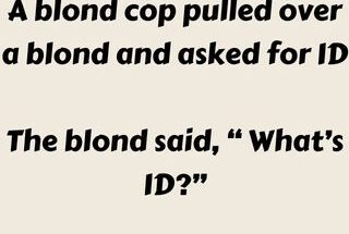 A blond cop pulled over a blond