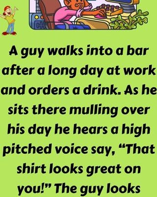 A guy walks into a bar after a long day at work