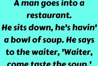 A man goes into a restaurant