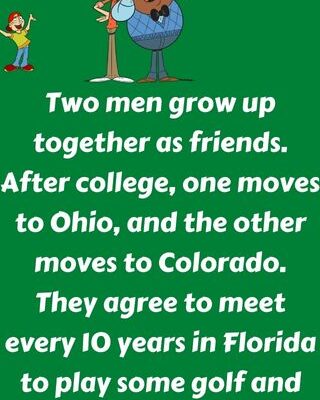 Two men grow up together as friends