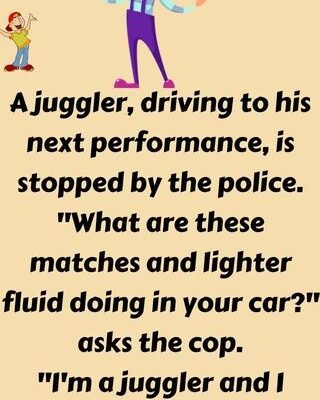 A juggler and the police