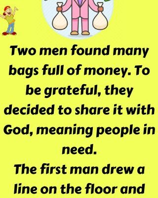 Two men found many bags full of money