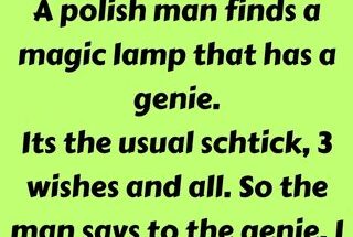 A polish man finds a magic lamp