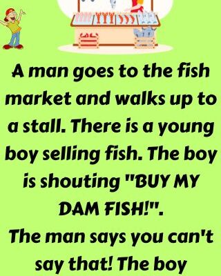 A man goes to the fish market