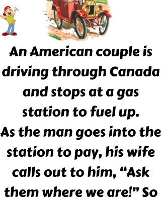 An American couple is driving