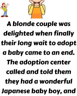 A blonde couple was delighted