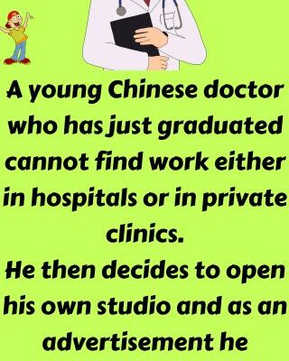 A young Chinese doctor who has just graduated