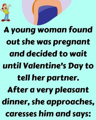 A young woman found out she was pregnant