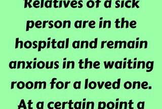 Relatives of a sick person are in the hospital