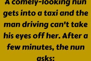 A comely-looking nun gets into a taxi