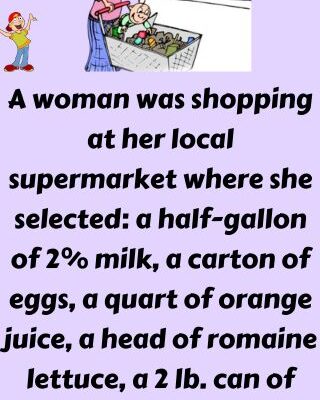 A woman was shopping at her local supermarket