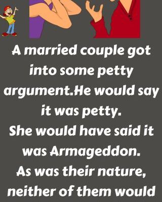 A married couple got into some petty argument