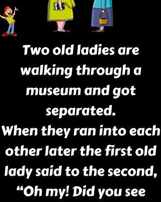 Two old ladies in a museum