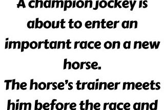 A champion jockey in important race