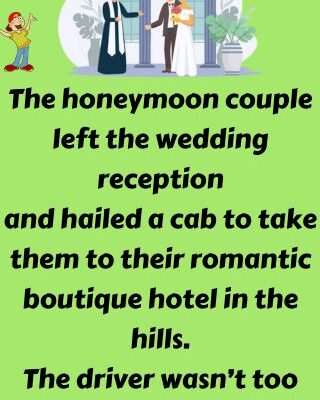 Honeymoon couple left the wedding reception